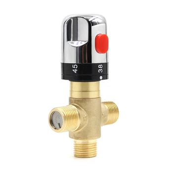 Латунный термостатический смесительный клапан Смеситель для душа Клапан регулирования температуры воды