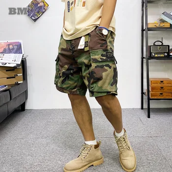 Летние военные камуфляжные брюки-карго Harajuku с несколькими карманами, мужская одежда, японская уличная одежда, высококачественные тактические повседневные брюки