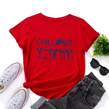 Милая креативная летняя женская футболка с пингвином, модная повседневная одежда для выходных в стиле уличный хип-хоп, индивидуальность, мягкая девушка