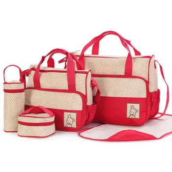 Многофункциональный набор из 5 предметов, сумка для пеленания ребенка, сумка для мамы для беременных Многофункциональный набор из 5 предметов, сумка для пеленания ребенка, сумка для мамы для беременных 3