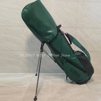 Модная сумка-подставка для гольфа DEZENS Зеленая/Белая/Черная водонепроницаемая сумка для гольфа из искусственной кожи
