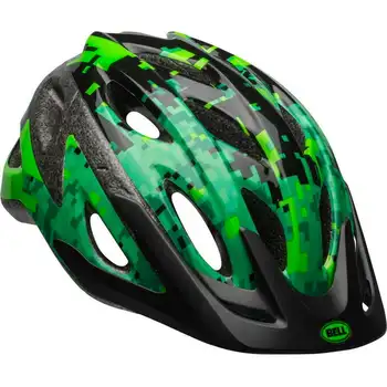 Молодежный шлем Green Pixels для мальчиков, черный, 8+ (54-58 см)