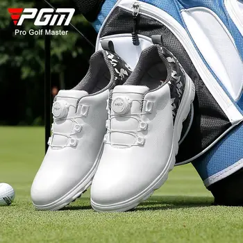Мужская обувь для гольфа PGM, шнурки с ручкой, нескользящие, водонепроницаемая мужская спортивная обувь, кроссовки XZ285