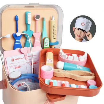 Наборы игрушек для доктора, подарочная коробка на день рождения для мальчика и девочки, костюм для ролевых игр, взаимодействие родителей и детей, медицинские принадлежности