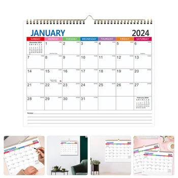 Настенный календарь на месяц в комнате, прочный, с обратным отсчетом на 2024 2025 годы, Семейные настольные календари Настенный календарь на месяц в комнате, прочный, с обратным отсчетом на 2024 2025 годы, Семейные настольные календари 2