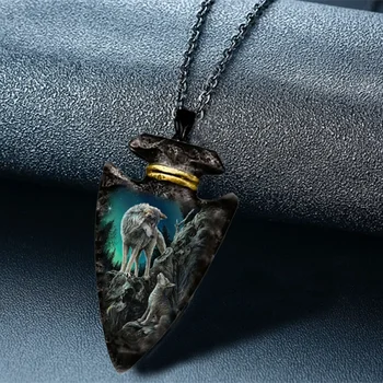 Нейтральное ожерелье, ювелирные изделия, персонализированное винтажное ожерелье с одиноким волком, Ювелирные аксессуары, подарок на день рождения, годовщину вечеринки
