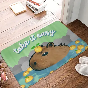 Нескользящий коврик для ванной с животными капибара, коврик для ванной, ковер для прихожей, приветственный коврик для интерьера