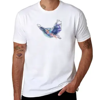 Новая футболка Bird in flight, новое издание футболки, пустые футболки, футболки оверсайз, мужские футболки с графическим рисунком