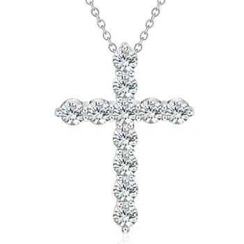 Новое ожерелье из стерлингового серебра 925 пробы, ожерелье с подвеской в виде цветка и кристалла, цепочка для ключиц, женский ювелирный подарок