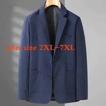 Новое поступление, модный костюм Suepr, пальто большого размера, мужской Модный Красивый повседневный Весенне-осенний однобортный, Большие размеры 2XL-6XL 7XL