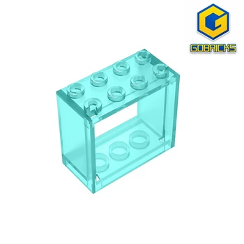 Окно Gobricks GDS-1095 2 x 4 x 3 Каркасно - Полые шпильки совместимы с детскими развивающими строительными блоками lego 60598 
