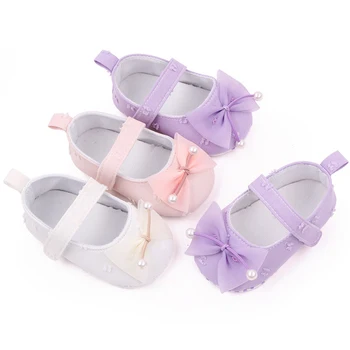 Осенние новые тонкие туфли Bowkont для новорожденных девочек, милая универсальная обувь для прогулок с мягкой подошвой для младенцев, детская модельная обувь принцессы