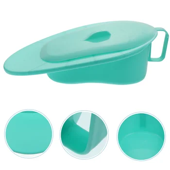 Пластиковая Кастрюля Для мытья посуды Судно для пожилых Пациентов Уход за пожилыми людьми Землистые Тона Крышка для инвалидов Здравоохранение Беременная Женщина