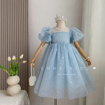 Платье для девочек 2022, Летняя новая детская милая газовая юбка, юбка Супер Сказочной принцессы, Милое шоу-платье, юбка