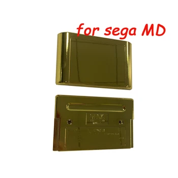 Позолоченный корпус для Sega MEGA DRIVE MD 1:1 Корпус картриджа для игровых карт Пластиковая крышка корпуса Запасная часть