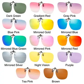 Поляризованные солнцезащитные очки-клипсы без оправы, удобные солнцезащитные очки UV400 с откидной крышкой для рецептурных очков, металлические клипсы полигональных оттенков Поляризованные солнцезащитные очки-клипсы без оправы, удобные солнцезащитные очки UV400 с откидной крышкой для рецептурных очков, металлические клипсы полигональных оттенков 3