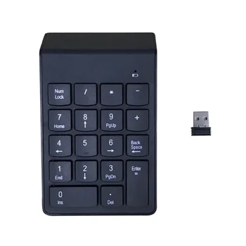 Портативная малогабаритная беспроводная цифровая клавиатура с частотой 2,4 ГГц Numpad, 18 клавиш, цифровая клавиатура для ноутбука бухгалтера, портативных планшетов