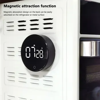 Светодиодное Цифровое напоминание о обратном отсчете выпечки, USB-перезаряжаемый магнитный будильник для напоминания о приготовлении пищи, дизайн заднего кронштейна, кухонный инструмент