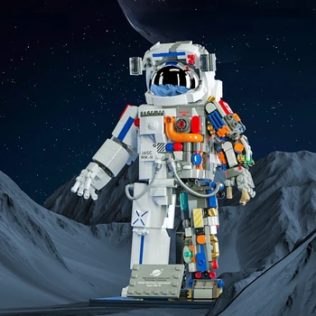 Серия MOC Creative Universe Exploration Строительный блок Модель астронавта Строительный блок Детская игрушка Украшение Сборка головоломка