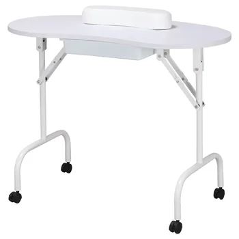 Складной стол для маникюра, стол косметолога с запирающимися колесиками и сумкой, стол для маникюра, стол для маникюра, стол для маникюра
