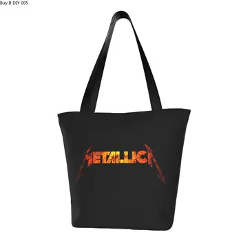 Сумки для хэви-метала, музыки, искусства, бакалеи, сумки для покупок, холщовая сумка для покупок, сумка через плечо, портативная сумка для рок-н-ролла большой емкости