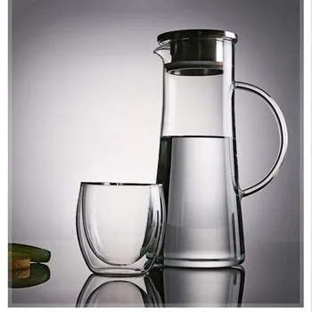 Термостойкий чайник из утолщенного стекла, большая емкость, прозрачная прямая бутылка для холодной воды, можно нагревать Кухонные принадлежности Термостойкий чайник из утолщенного стекла, большая емкость, прозрачная прямая бутылка для холодной воды, можно нагревать Кухонные принадлежности 0