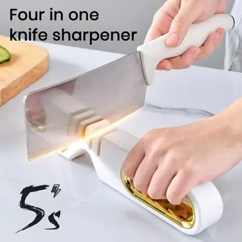 Точилка для ножей Прочный эргономичный дизайн Точная заточка Ручная точилка для ножей для домашней кухни Точилка для ножей Прочный эргономичный дизайн Точная заточка Ручная точилка для ножей для домашней кухни 0