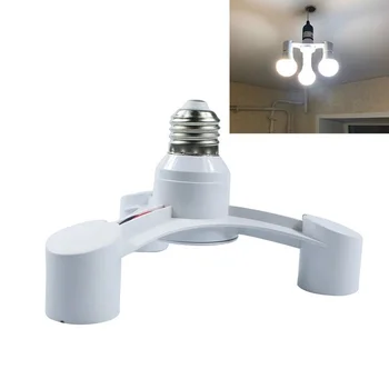 Удлиненная светодиодная лампа 3в1 от E27 до E27, разветвитель розеток, держатель адаптера для фотостудии