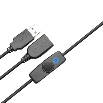 Удлинитель USB 2.0 для синхронизации данных, удлинитель USB со светодиодным индикатором включения-выключения для портативных ПК, USB-вентилятор, светодиодная лампа