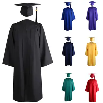 Университетская академическая мантия Выпускное платье Кепка для взрослых 2021 г. Кепка для взрослых на молнии