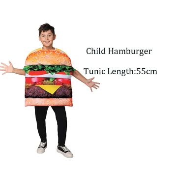 Унисекс, детский костюм для гамбургеров и чизбургеров, костюм для взрослых мужчин, костюм для бургеров Унисекс, детский костюм для гамбургеров и чизбургеров, костюм для взрослых мужчин, костюм для бургеров 3