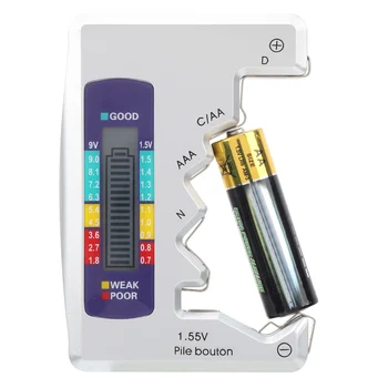 Цифровой Тестер Емкости Аккумулятора для Проверки Емкости Литиевой Батареи C/D/9V/AA/AAA/1.5 V Измерительный Инструмент Для измерения Источника питания Литиевой Батареи