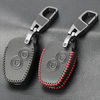 Чехол для ключей от автомобиля из натуральной кожи с 2 кнопками для Renault Kangoo DACIA Scenic Megane Sandero Captur Twingo Modus